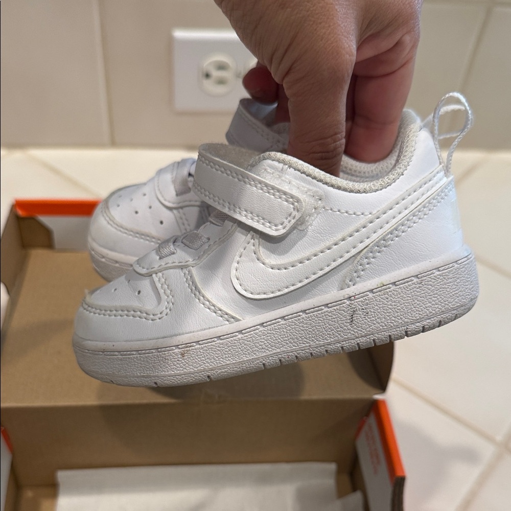 Kids White Sneakers - Picture 6 of 10